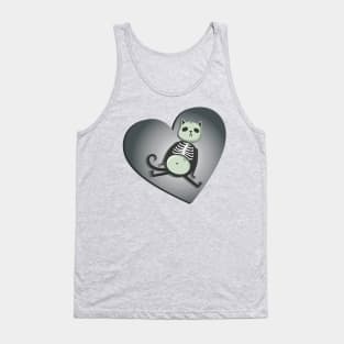 skeleton cat Tank Top